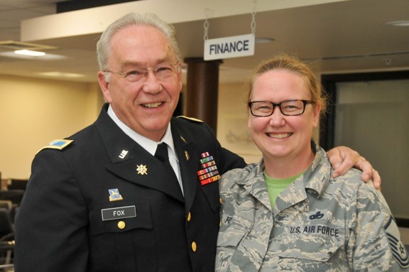 Col. Peter Fox reenlists daughter Master Sgt. Kayte Fox | WNA