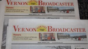 vernon county broadcaster, vernon county times, westby times