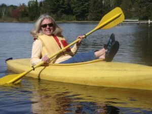 Donna Nickel in kayak