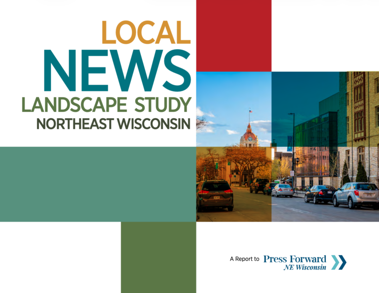 The cover of the Local News Landscape Study for northeast Wisconsin.